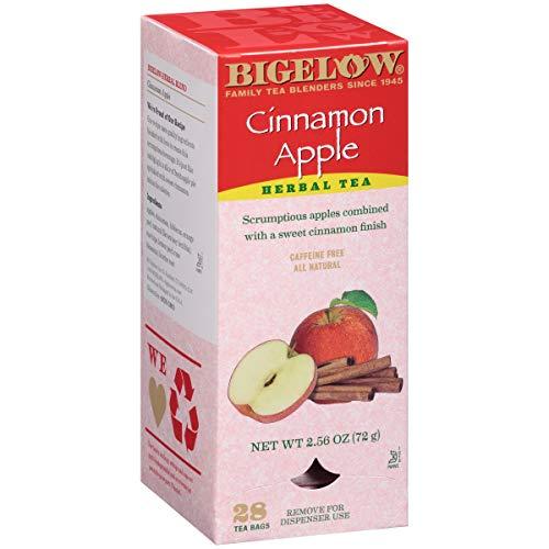 Bigelow Tea Bigelow Cinnamon Apple Herbal Tea Bags 28-Count Boxes (Pack of 6) Cinnamon Apple Hibiscus Flavored Herbal Tea Bags All Natural Non-GMO