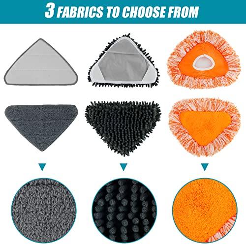 Janoiuc 85 in Wall Cleaner Mop, with Handle Adjustable Ceiling Cleaning Mop, 360 Rotating Ceiling Dust Cleaner with 6 Replaceable Pads, Reusable Baseboard Cleaning Tool Dry and Wet Use for Window Wall