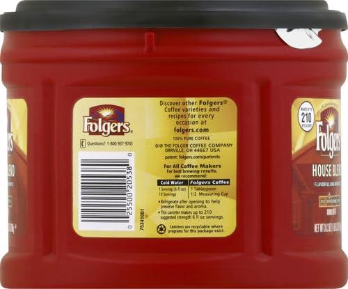 Folgers Folgers House Blend Medium Roast Ground Coffee, 24.2 Ounces