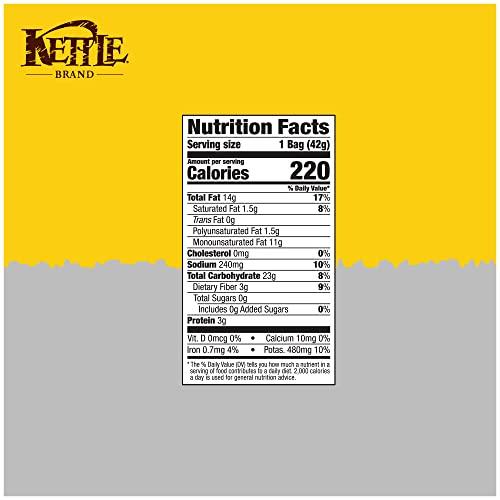 Kettle Brand Kettle Brand Potato Chips, Krinkle Cut, Salt & Fresh Ground Pepper Kettle Chips, 1.5 Oz (Pack of 24)