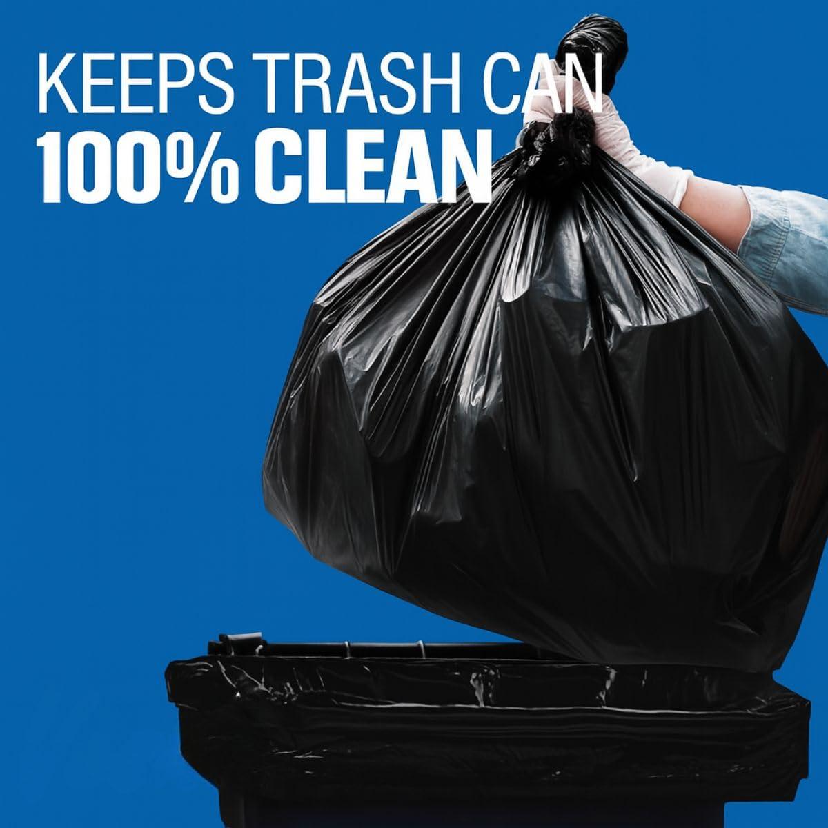 TP PLASTIC TP Plastic 40-45 Gallon Trash Bags Heavy Duty Large Black Trash Bags for Contractor Garbage Bags, 100 Bags, 40\'\' x 46\'\' x 1.5mil
