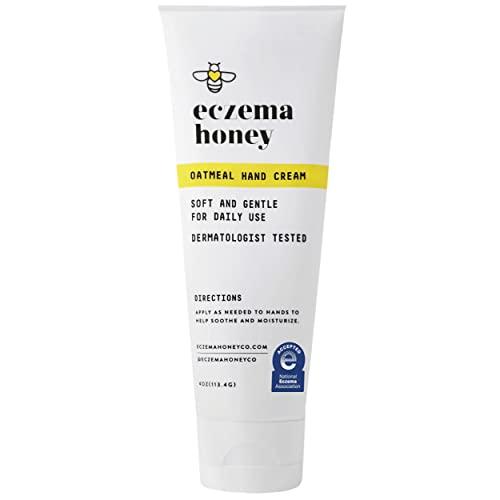 ECZEMA HONEY ECZEMA HONEY Oatmeal Hand Cream - Natural Hand & Body Lotion for Eczema Rash Relief - Eczema Cream for Dry, Itchy, Sensitive, & Irritable Skin (4 Oz)