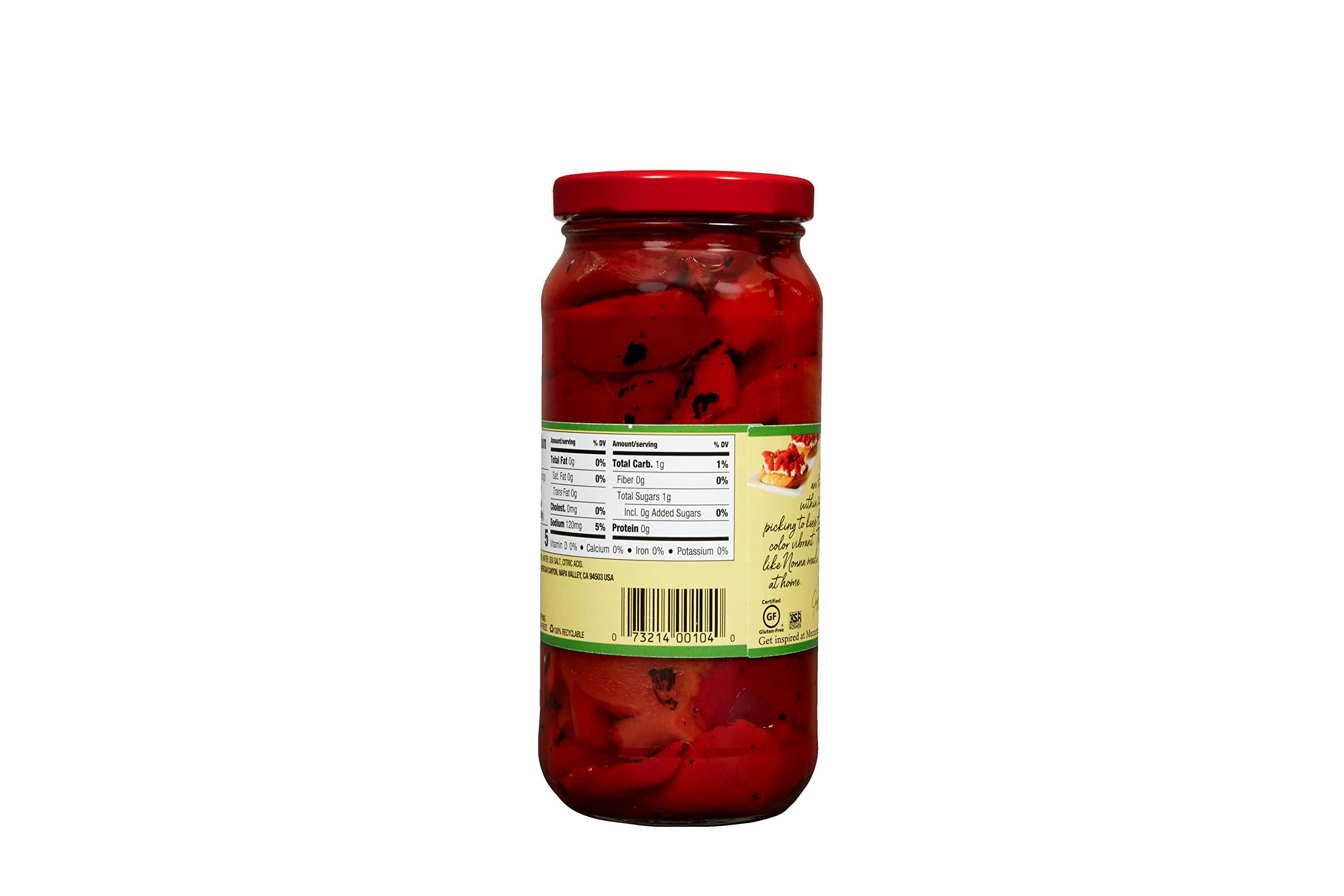 Mezzetta Mezzetta Roasted Red Bell Peppers, Mild | Kosher, Non-GMO, Gluten Free, Keto | 16 Ounce Jar (Pack of 6)