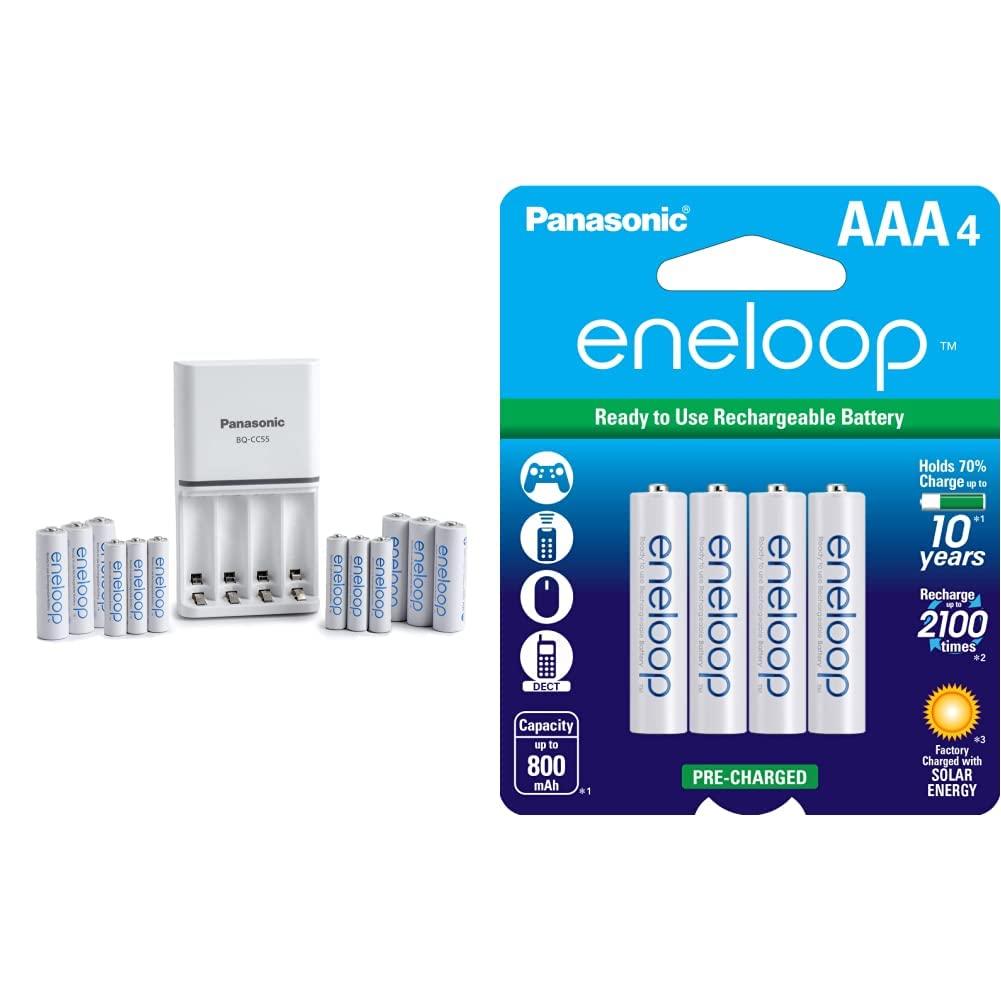 Eneloop Panasonic eneloop Power Pack with Advanced Charger + 4 AAA Batteries