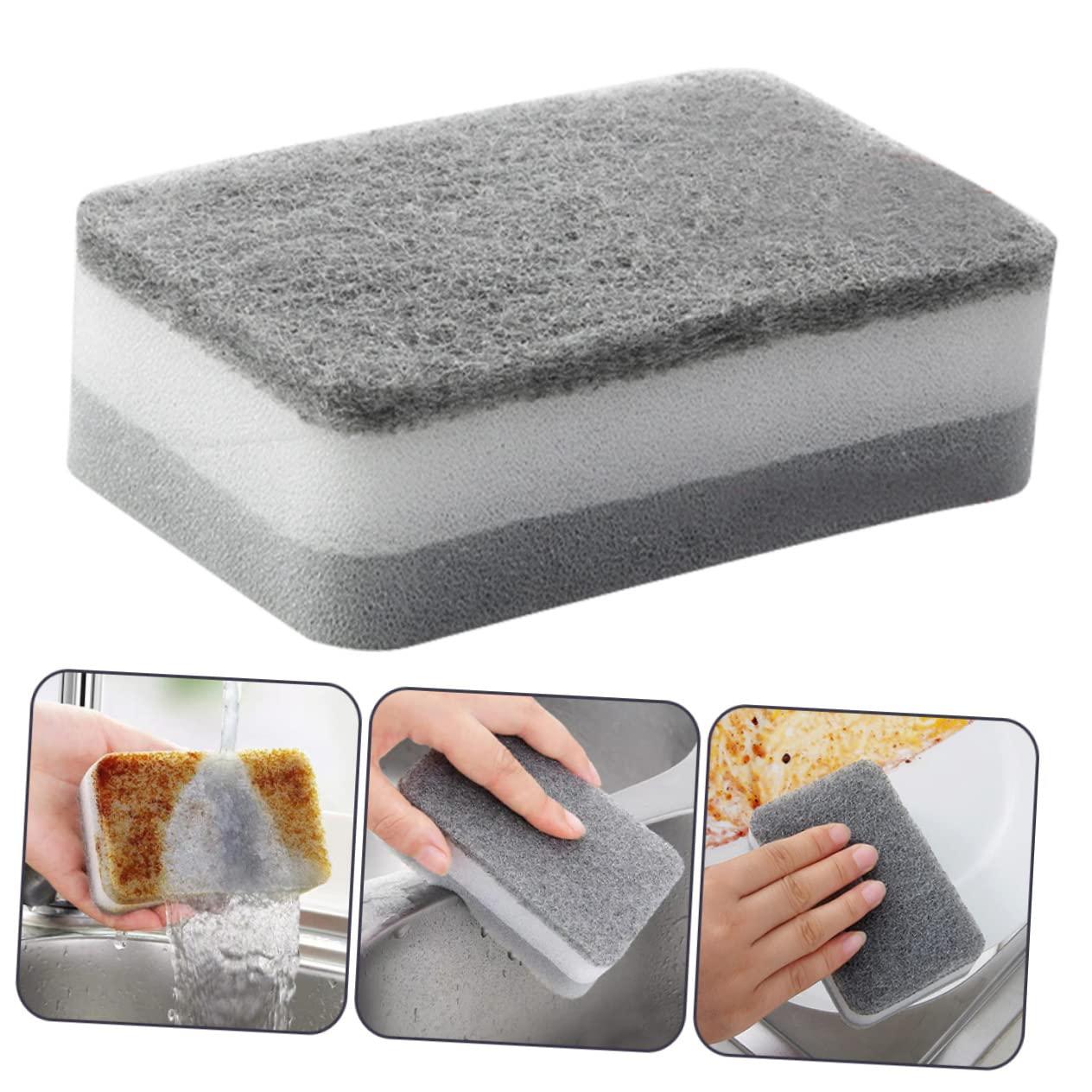Beavorty Beavorty 2sets Sponge Scouring Pad Dish Cleaning Sponge Dishwashing Kitchen Helper Sink Dish Sponge Pots Cleaning Towel Scrubber Sponges for Washing Dishes Dish Sponges Non Reusable 10pcs*2
