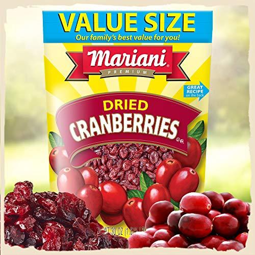 Mariani Premium Mariani | Dried Cranberries | Healthy Snacks for Kids & Adults | Dried Fruit | Vegan Snacks | Gluten Free Snacks | No Preservatives, Fat Free | 30 Ounces (Pack of 1) - Resealable Bulk Bag