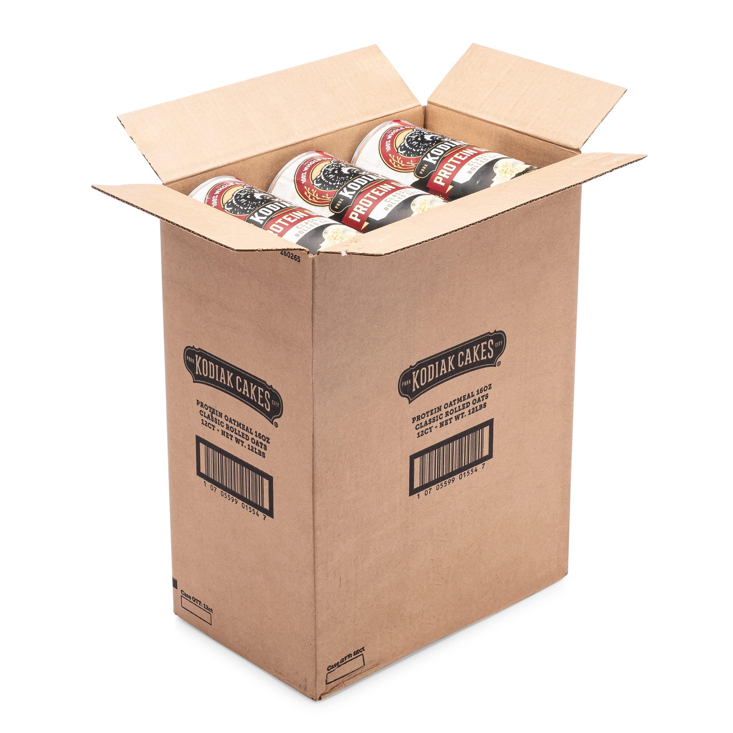 Kodiak Cakes Kodiak Oatmeal Canister, Rolled Oats, High Protein, 100% Whole Grains (12 canisters)