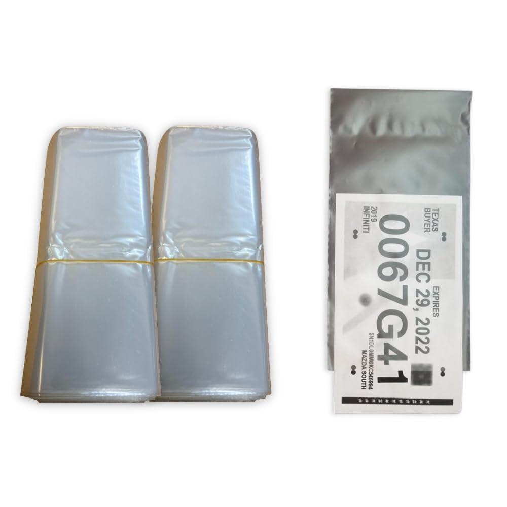 Generic License Plate Temporary Tag Plastic Bags (200 per Pack) (Double Pack)