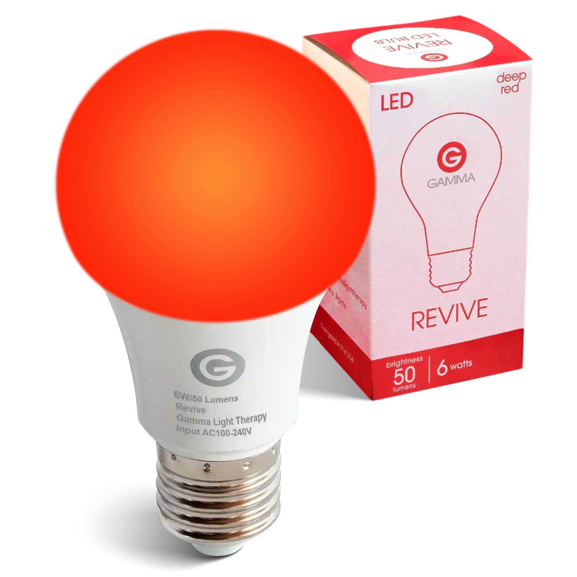 Gamma Light Therapy LLC Revive - 670nm - Red Light Bulb Sleep Therapy by Gamma - Melatonin Promoting Natural Sleep Aid