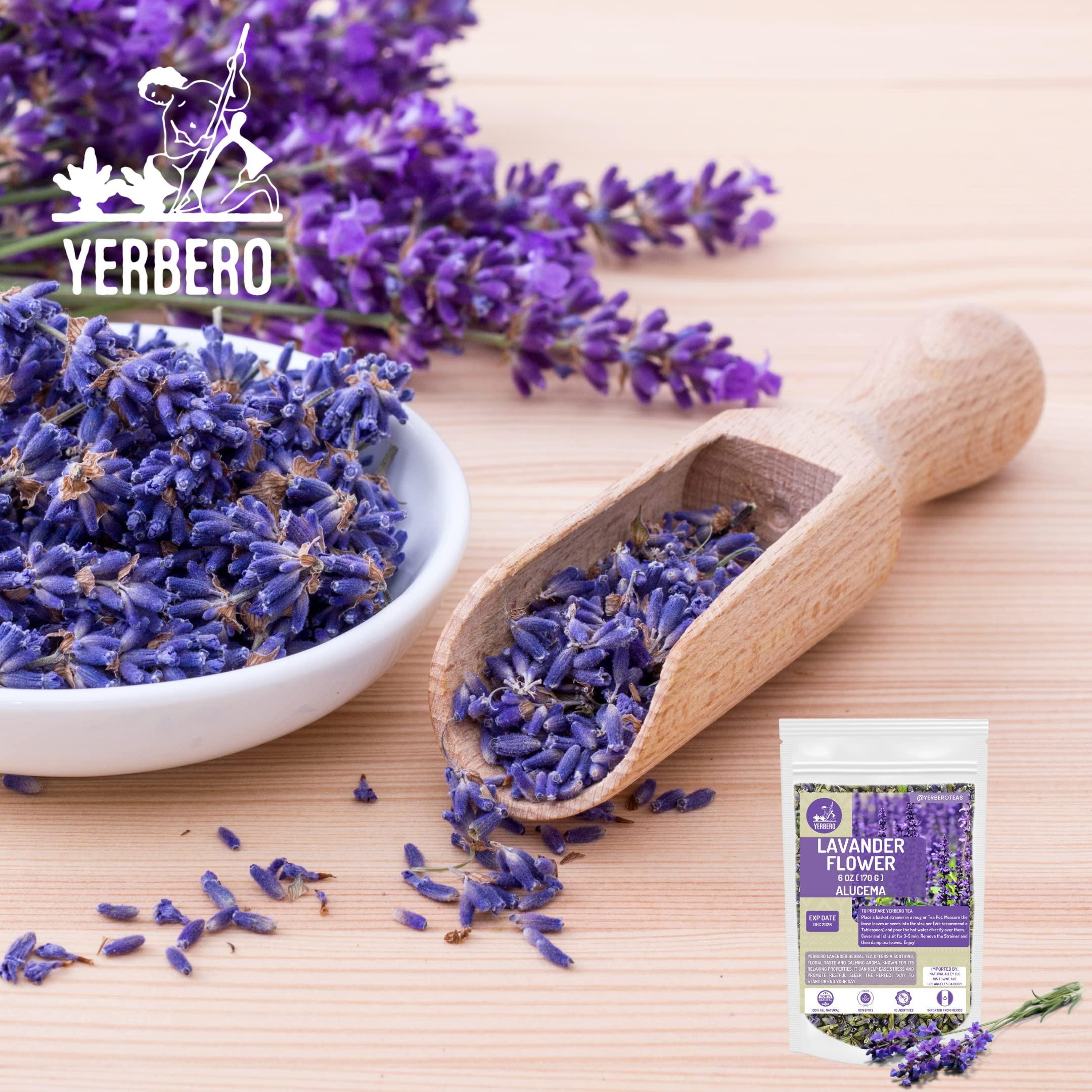 YERBERO Yerbero - Alucema Herbal Tea 6 Oz (170 g) | Flor De Lavanda (Lavander Flower) | Premium Blend Stand Up Resealable Bag Crafted By Nature100% All Natural Wildcrafted.