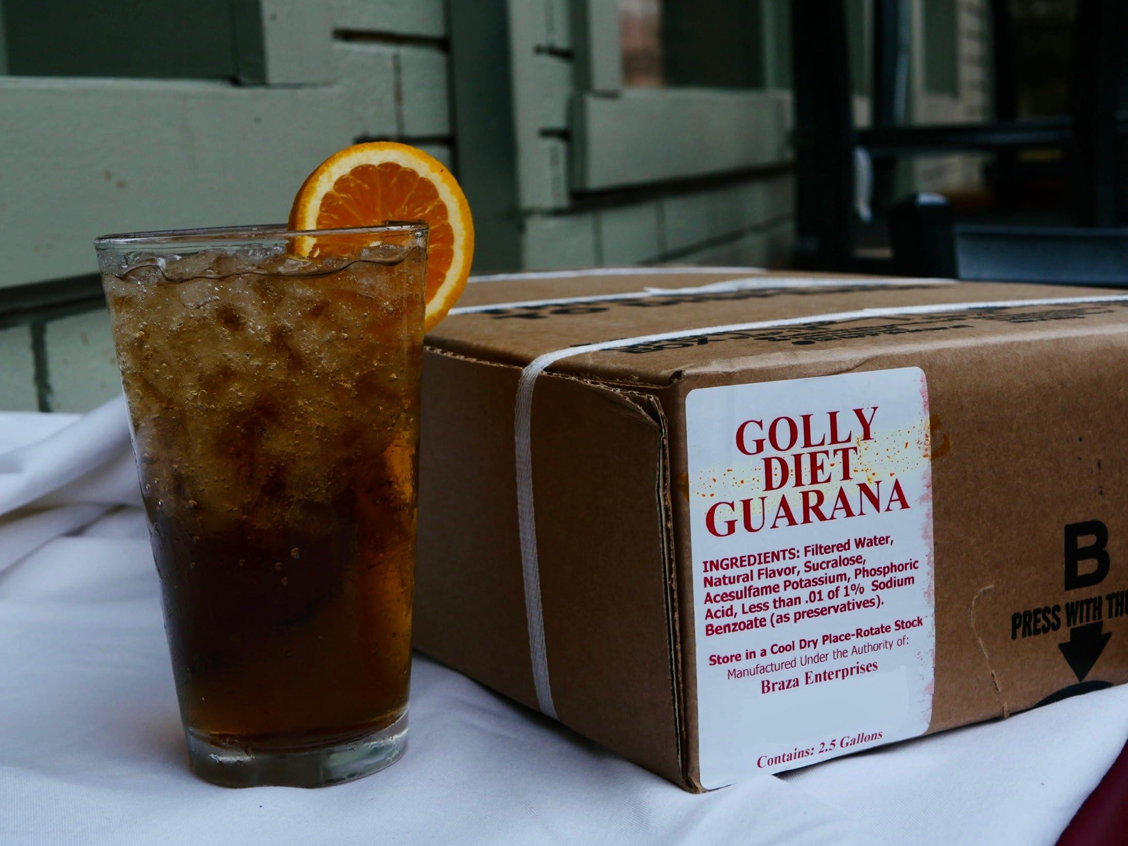 Golly Diet Guarana 2.5 Gallon Bag in Box Soda Syrup
