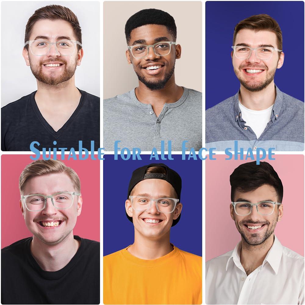 Yekepal Blue Light Blocking Glasses, 2 Pack Blue Light Glasses Men, Blue Light Glasses For Women Computer Reading Gaming TV Phones Eyeglasses Clear Lens Bluelight Glasses Anti Eyestrain UV Glare Green+Clear