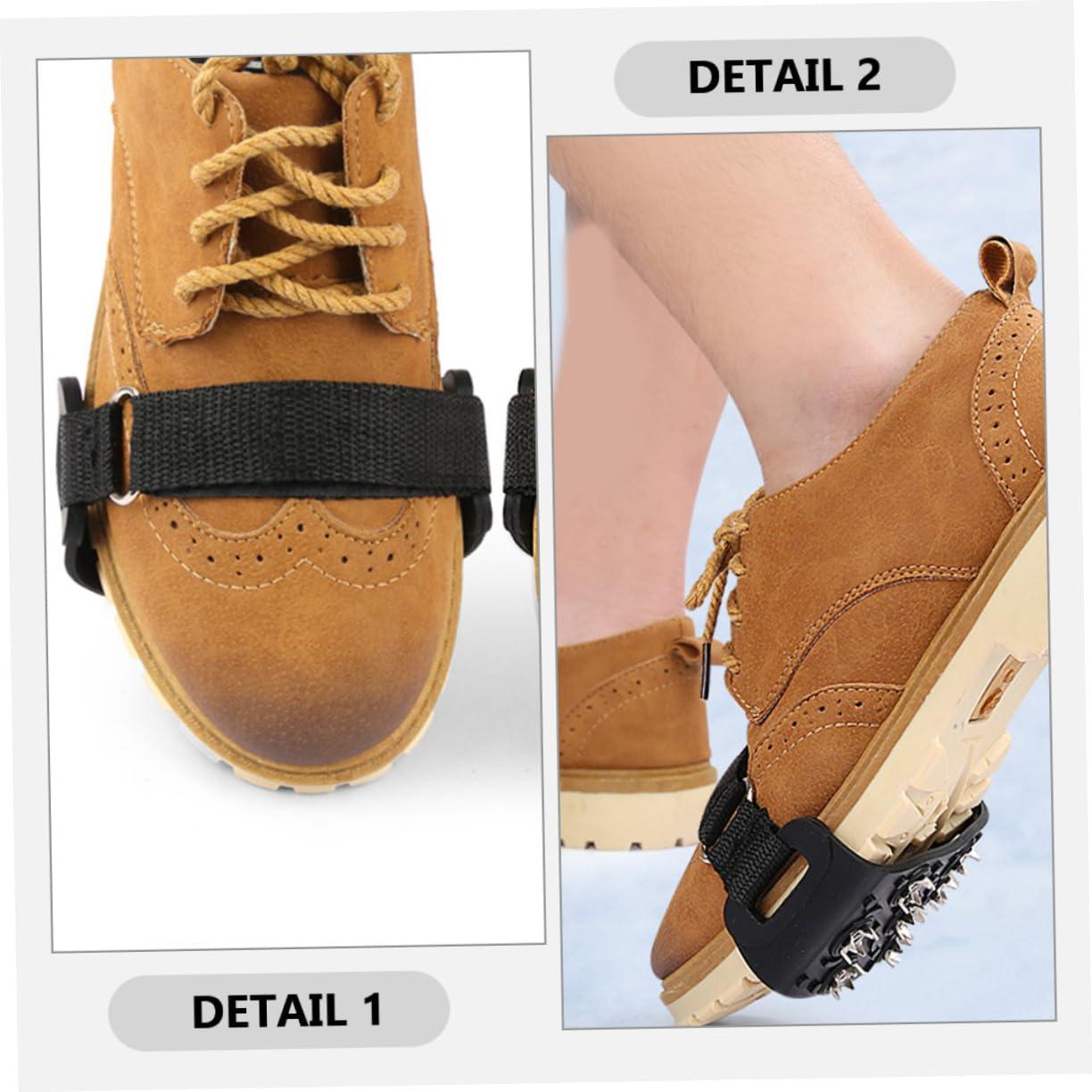 POPETPOP POPETPOP 1 Pair Crampon Shoe Covers Climbing Anti-slip Spike Shoe Grippers Snow Shoes Grippers Non Slip Shoe Cover Climbing Shoes Crampons Ice Cleats for Boots Outdoor Ice Grippers