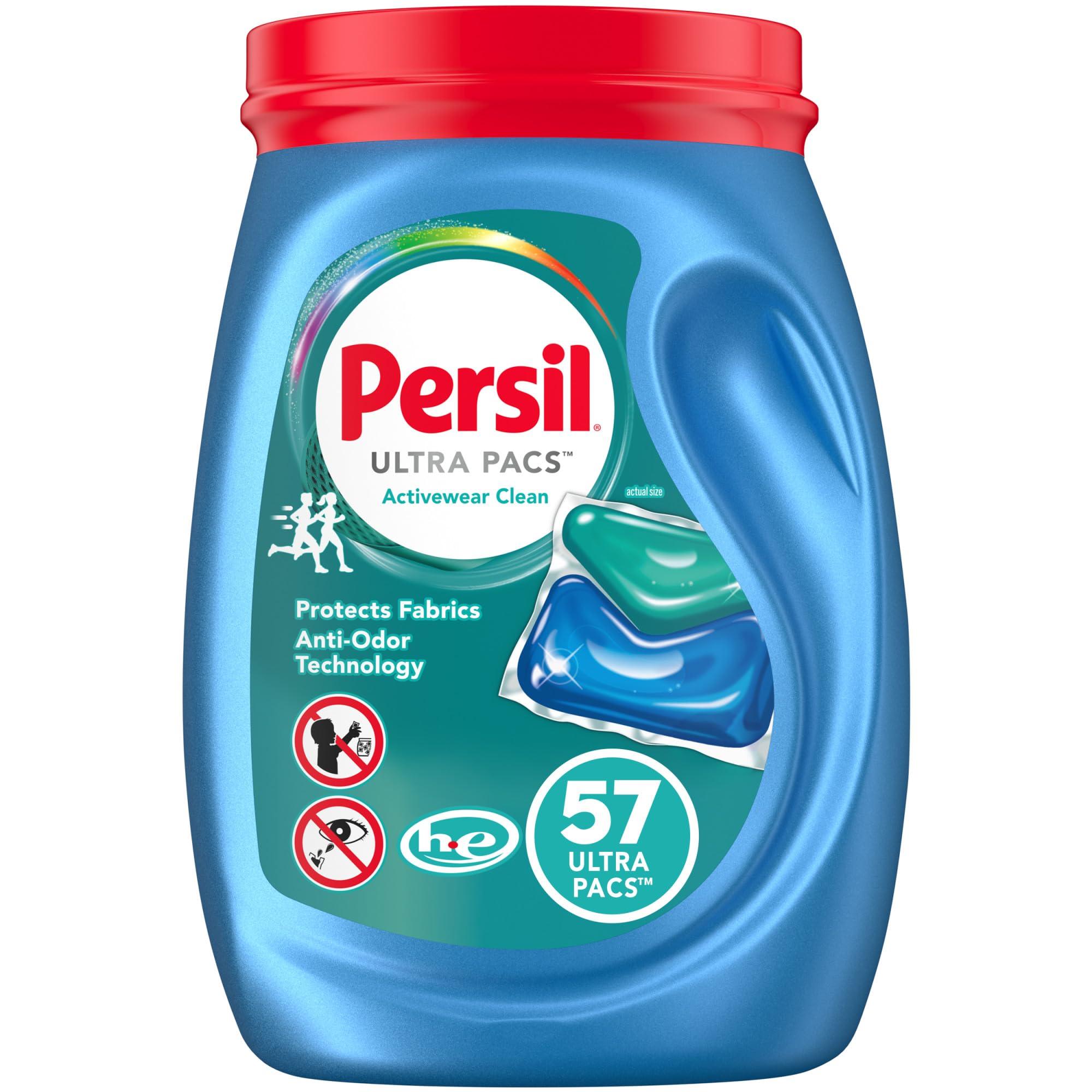 Persil Persil Ultra Pacs Activewear Clean Laundry Detergent, 57 count