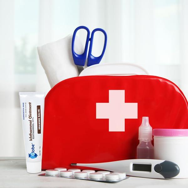 Globe Globe Ichthammol Ointment 20% (Drawing Salve) 1 OZ - Soothing Skin Relief, Treatment of Eczema, Acne, Boils, Splinters, Bee Stings - Maximum Strength