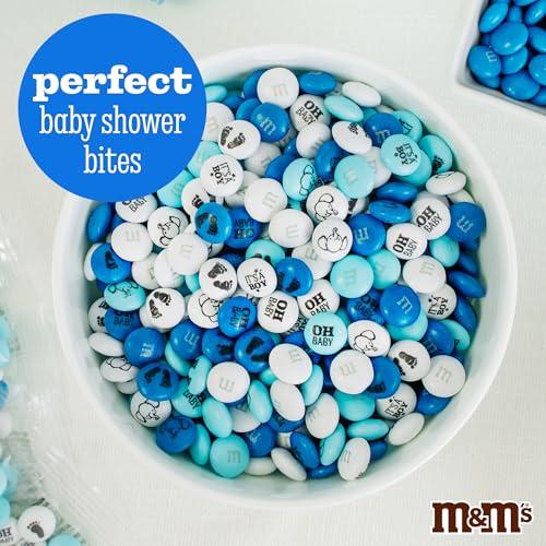 MY M&M\'S M&MS It\'s A Boy Milk Chocolate Candy - 5lbs of White & Blue Candy For Boy Baby Shower Decorations, Baby Showers, Gender Reveals, and More