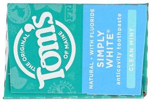 Tom\'s of Maine Toms of Maine Simply White Clean Mint AC Toothpaste, 4 OZ