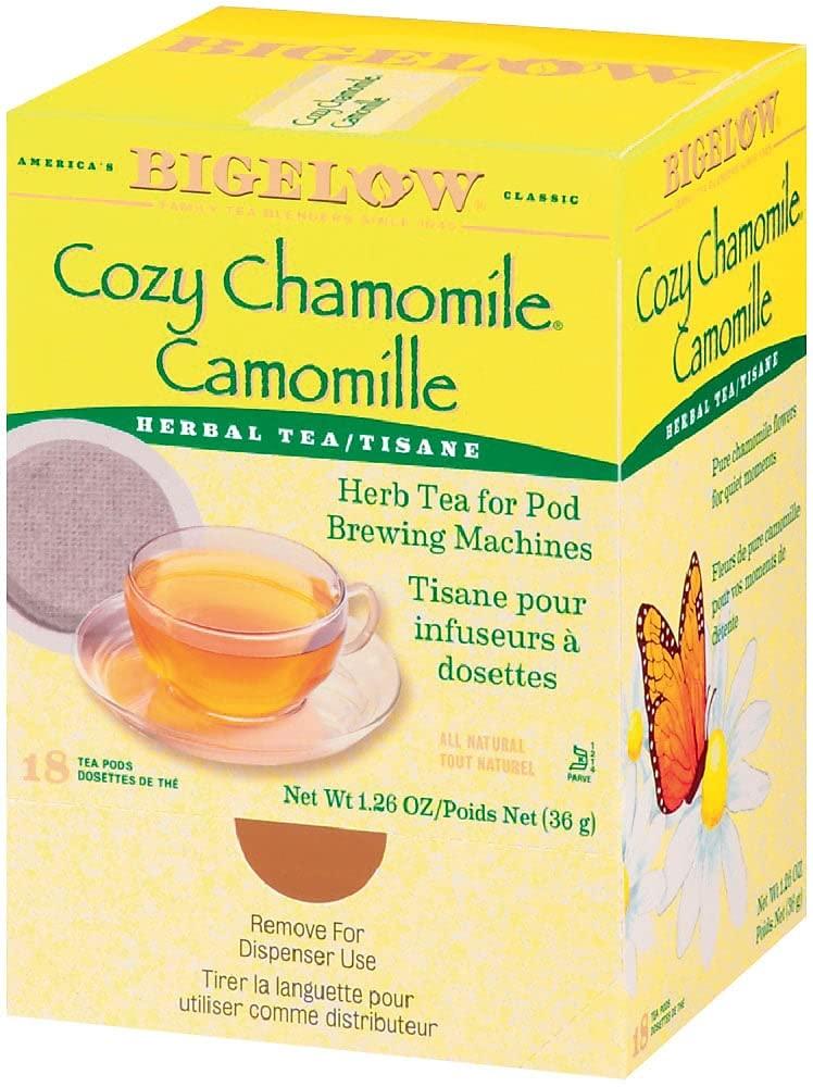 Bigelow Tea Bigelow 10906 Cozy Chamomile Herbal Tea Pods, 1.90 oz, 18/Box
