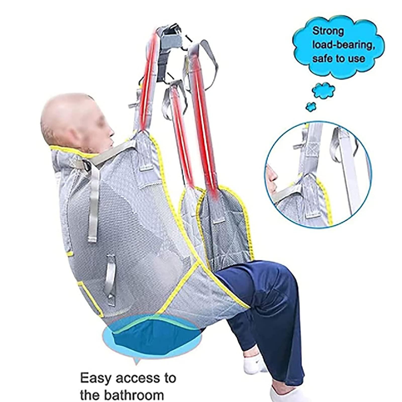 YXJPP Toileting Hoist Sling, Whole Body Patient Lift Sling, Bath Shower Paralyzed Disabled Elderly Universal Sling