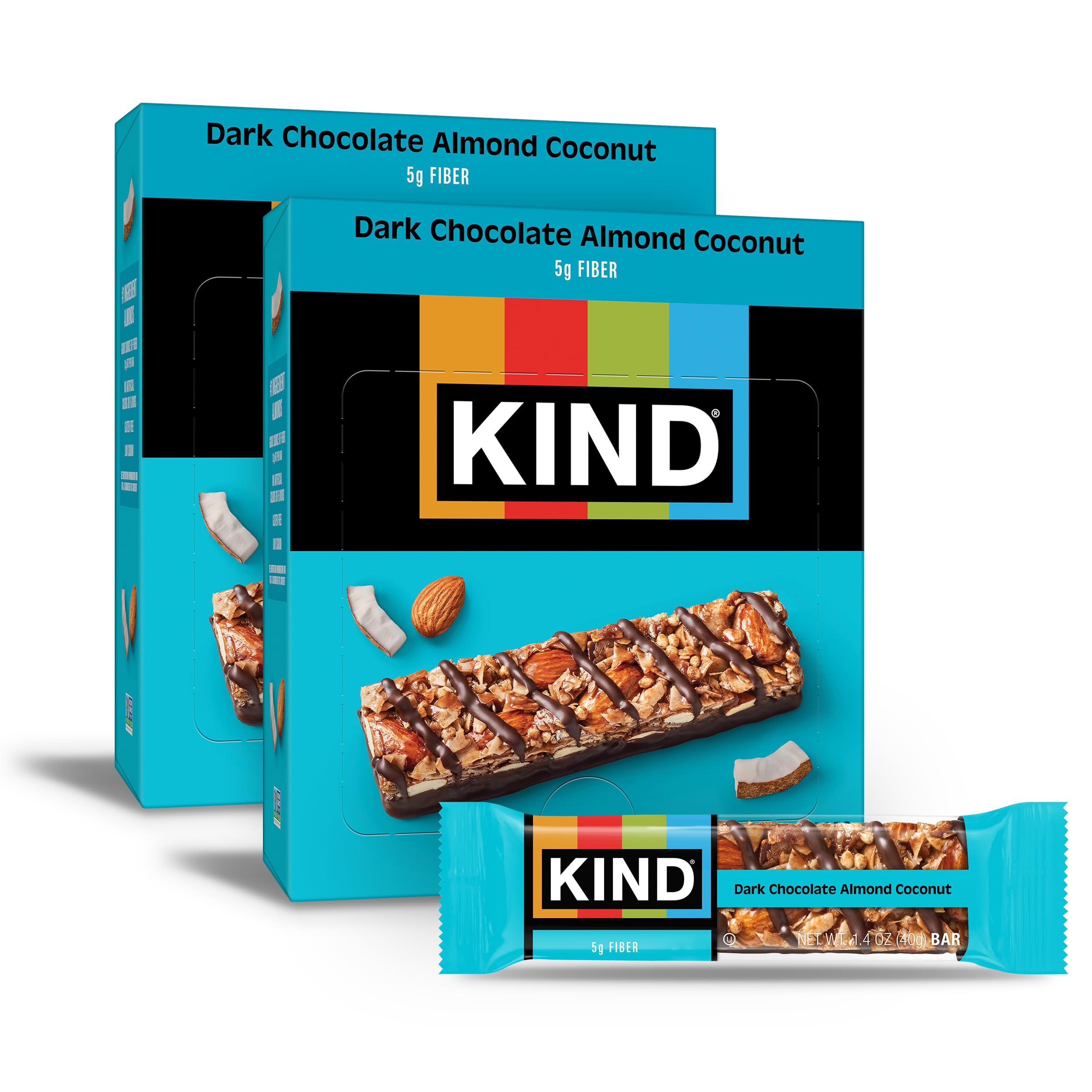 KIND KIND Bars, Dark Chocolate Almond & Coconut, Healthy Snacks, Gluten Free, 24 Count