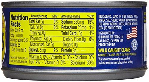 Snow's Snow's Minced Clams in Clam Juice, 6.5 oz, 3 pk