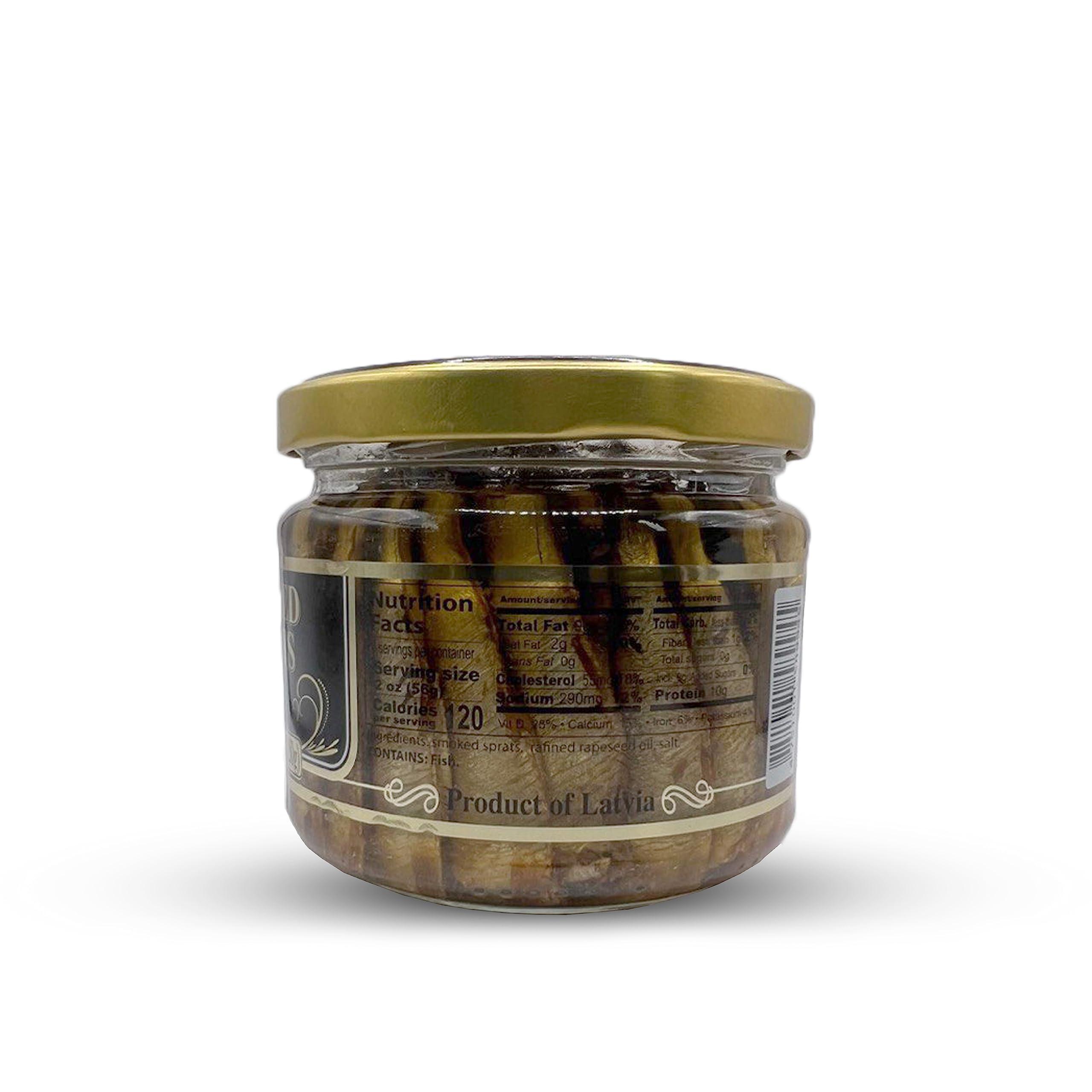RIGA GOLD Riga Gold, Smoked Sprats in Oil - 8.82 oz/250g (Pack 12)