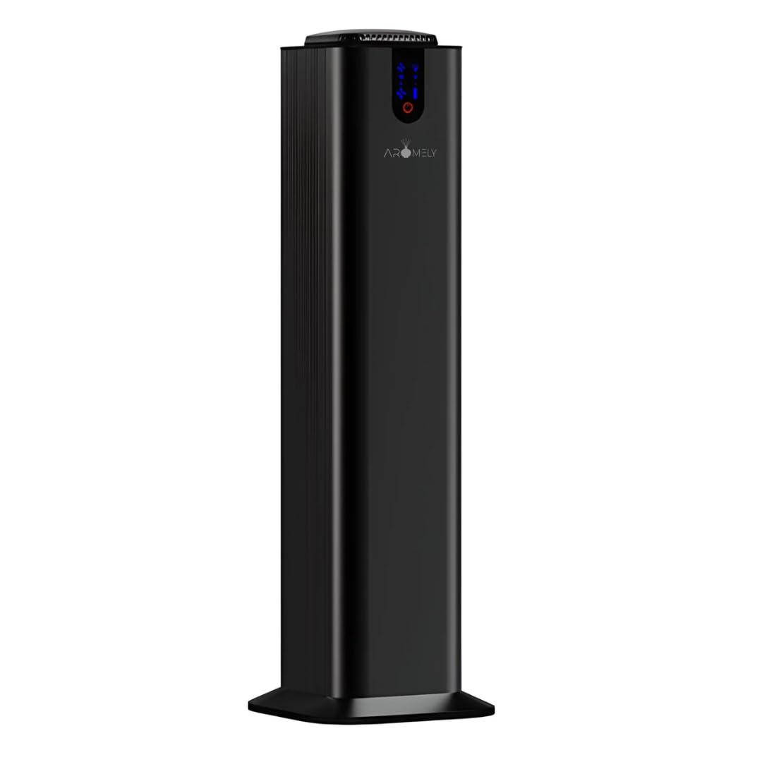 AROMELY Aromely Smart Bluetooth Scent Diffuser, Aromatherapy Nebulizing Waterless Diffuser for Home, Office & Room, Perfect Aroma Diffuser Up to 2,000 SQSF (Black)