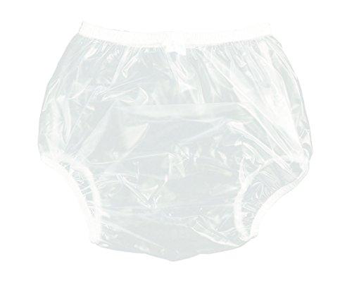 Haian Haian Adult Incontinence Pull-on Plastic Pants 2 Pack (XX-Large, Transparent White)