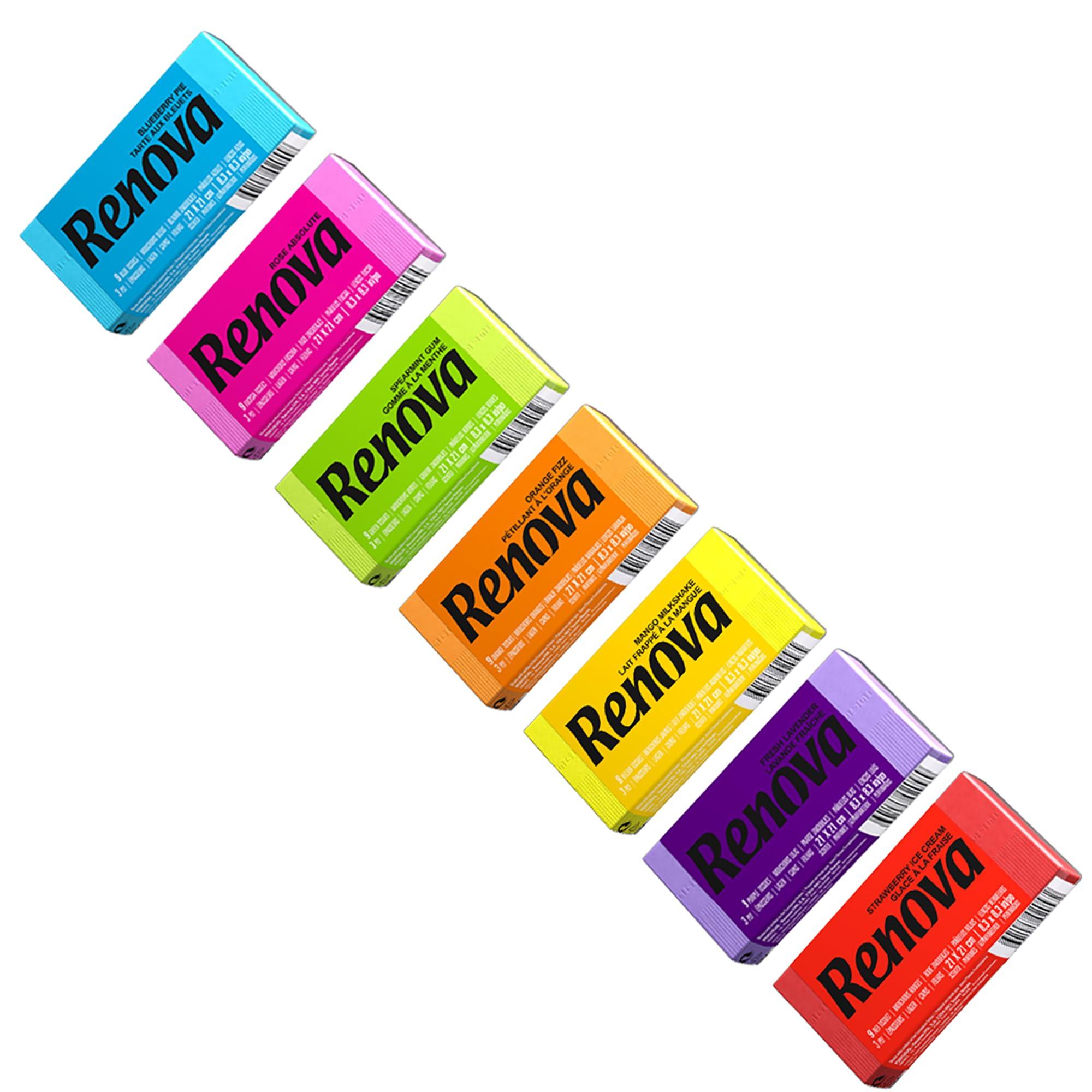 Roll-lux Renova Scented Pocket Tissue - 9 Tissues/Pack - 3-Ply (6 Pocket Packs, Purple Lavender)