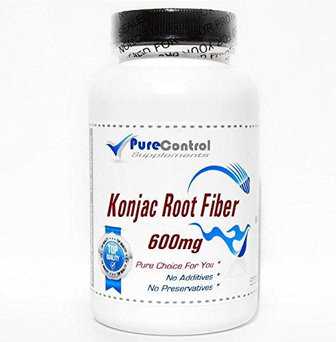 PureControl Supplements Glucomannan 600mg Konjac Root Fiber // 90 Capsules // Pure // by PureControl Supplements
