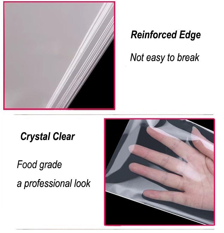 COOLAKE COOLAKE Clear Pretzel Rod Bags, 2.4x10 Inches 200PCs Pretzel Stick Bags, Pretzels Individual Bags with Ties for Wedding Gift Cookie Candy