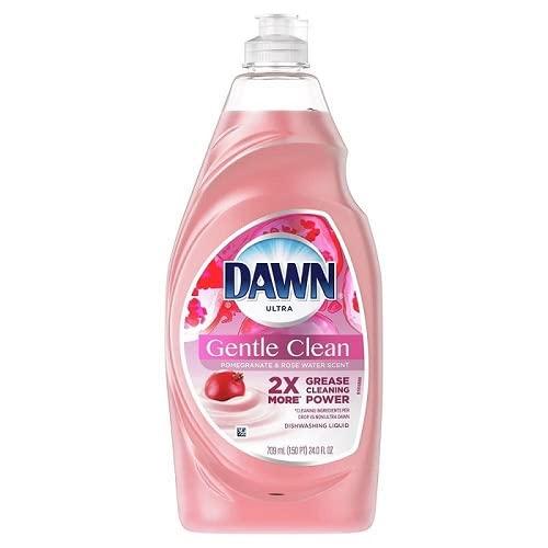 Dawn Dawn Ultra Gentle Clean Dishwashing Liquid Dish Soap, Pomegranate & Rose Water Scent, 24 fl oz