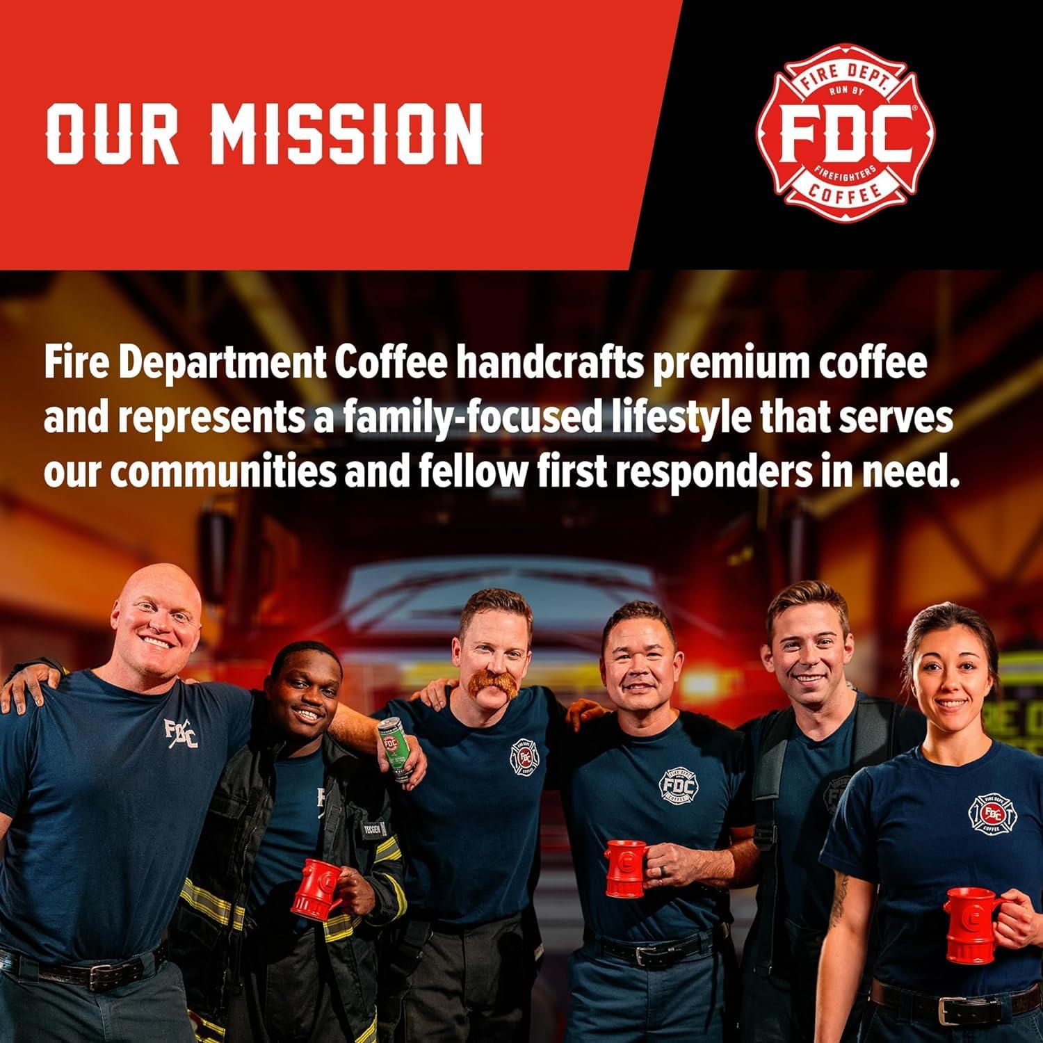 Fire Department Coffee Fire Department Coffee - Skull Crushing Instant Espresso Coffee - Instant Coffee Packets Single Serve - Gives Back to Firefighters - Veteran Owned - Enjoy Hot or Cold (Pack of 10)