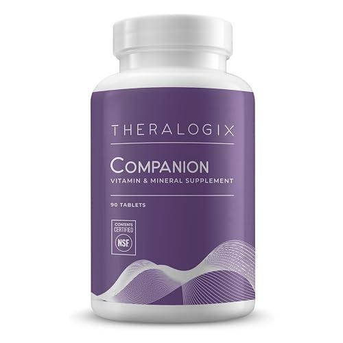 Theralogix Theralogix Companion Multivitamin & Mineral Supplement - 90-Day Supply - Supplement for Women & Men Without Iron, Vitamin D, or Vitamin K - B Vitamins, Zinc & Magnesium - NSF Certified - 90 Tablets