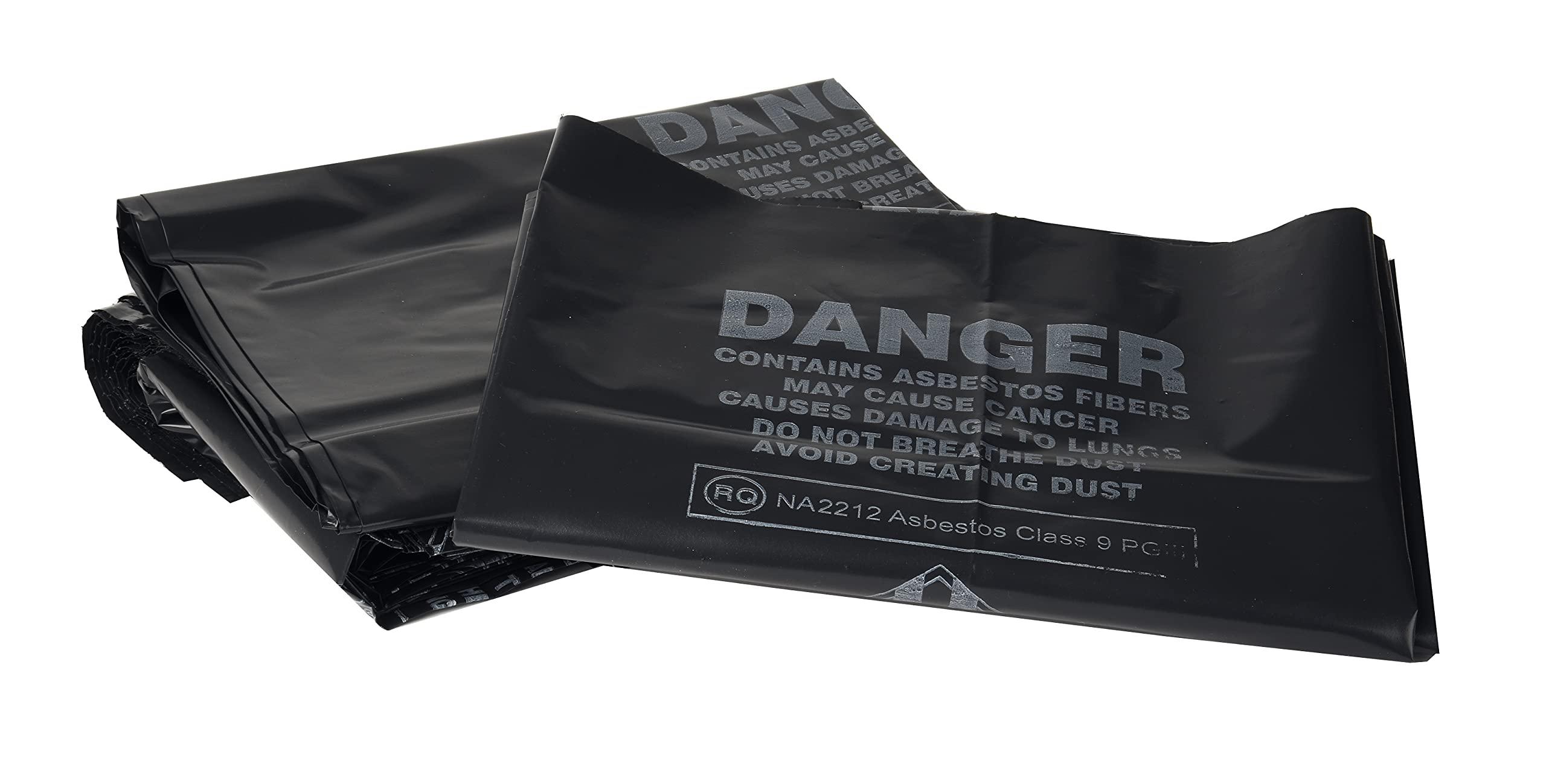 Ultrasac Ultrasac 33 Gal. Asbestos 4 Mil Bag - 30" x 40" - Pack of 50, Black (UL-ASB-4 MIL-50)