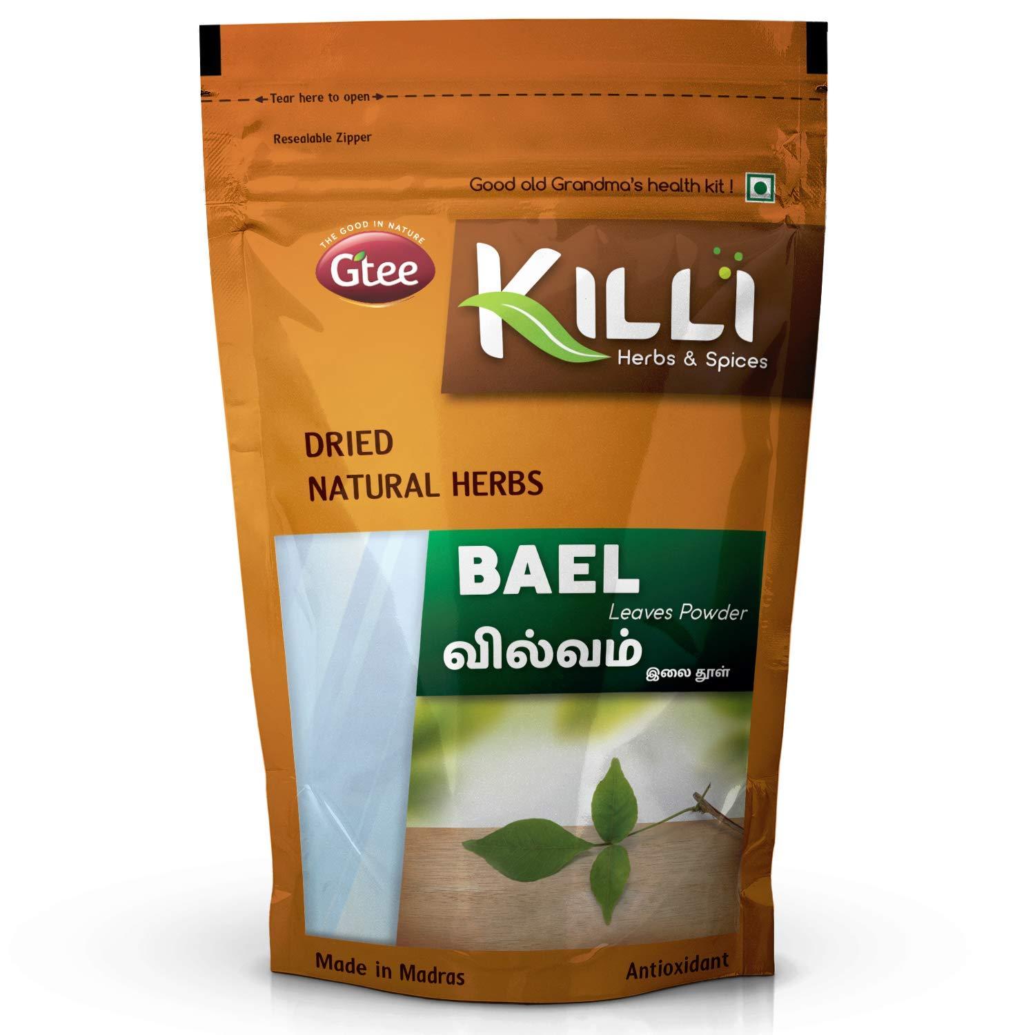 A.K. A.K. KILLI Bael | Vilvam | Maredu | Bilva | Aegle marmelos | Bilvapatre Leaves Powder, 100g