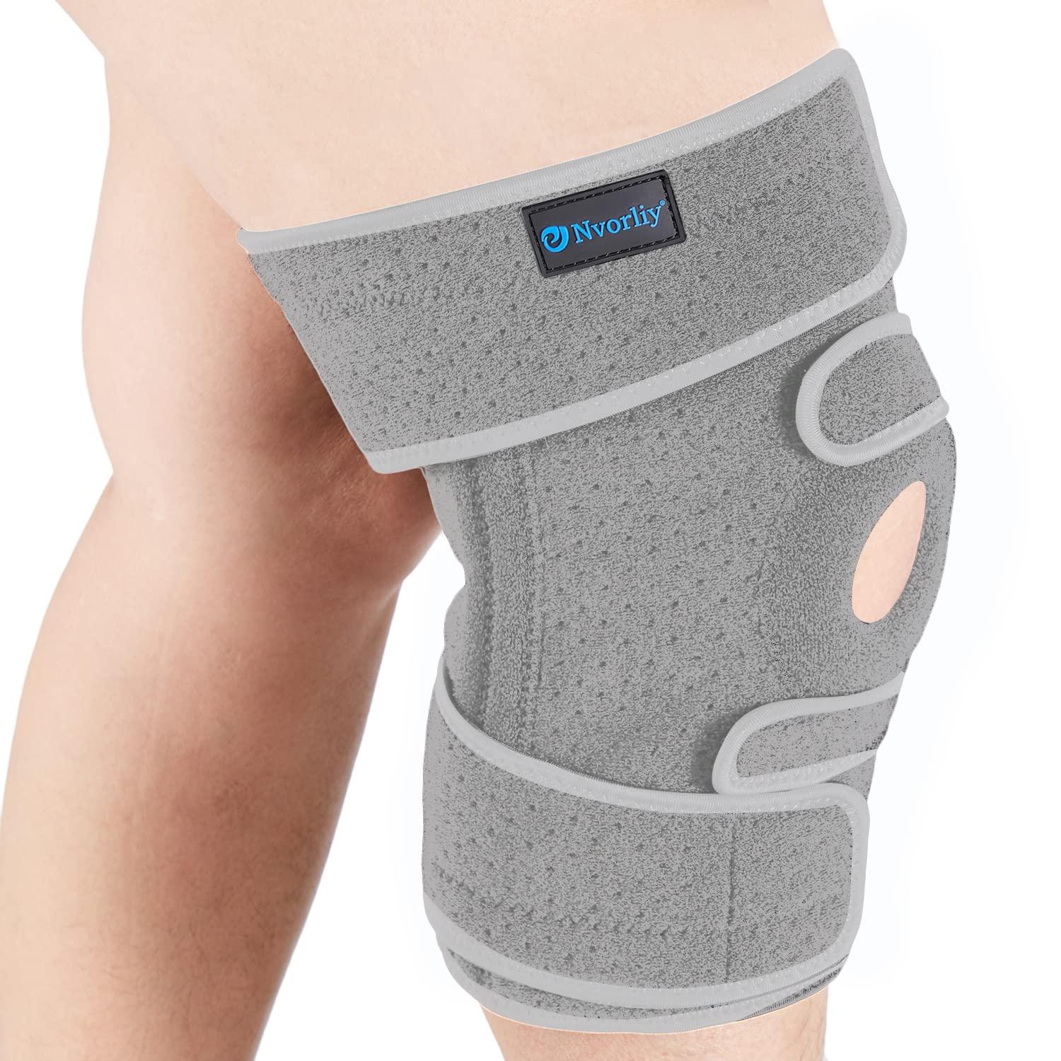 Nvorliy Nvorliy Knee Brace for Women Plus Size for Knee Pain (XL-8XL) - Extra Large Knee Brace with Side Stabilizers for Arthritis, Meniscus Tear, Knee Pain Relief, ACL, LCL, MCL (7XL/8XL, Grey)