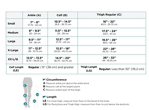 Ames Walker Ames Walker AW Style 293 Medical Support 20-30 mmHg Firm Compression Open Toe Pantyhose Beige Xlarge