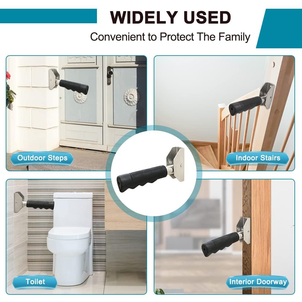 Zelen Folding Doorway Assist Handle Flip up Grab Bar for Doorway Elderly Stair Assist Lifts for Seniors Hand Rails Doorway Safety Assist Handles for Stair Door Assistant Support Bars Handle