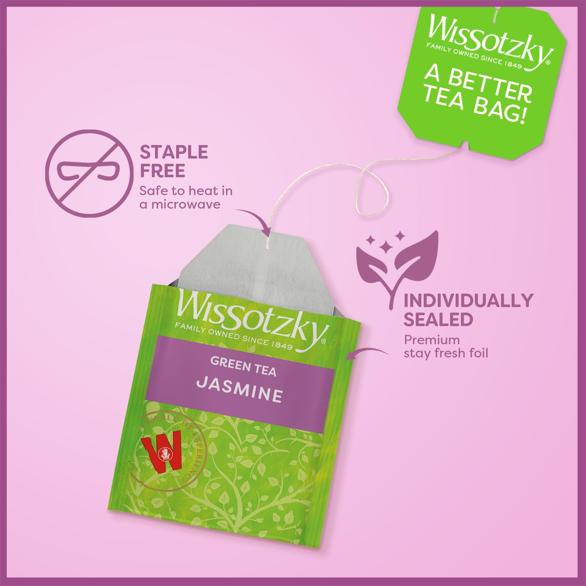 Wissotzky Tea Wissotzky Green Tea with Jasmine, 20 Tea Bags | Antioxidant Rich | Fragrant Green Tea Bags (1)