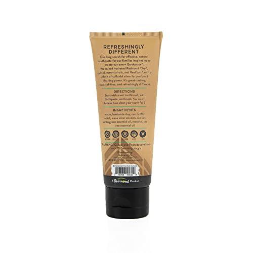 REDMOND Redmond Earthpaste with Silver - Natural Non-Fluoride Toothpaste, 4 Ounce Tube (Wintergreen)
