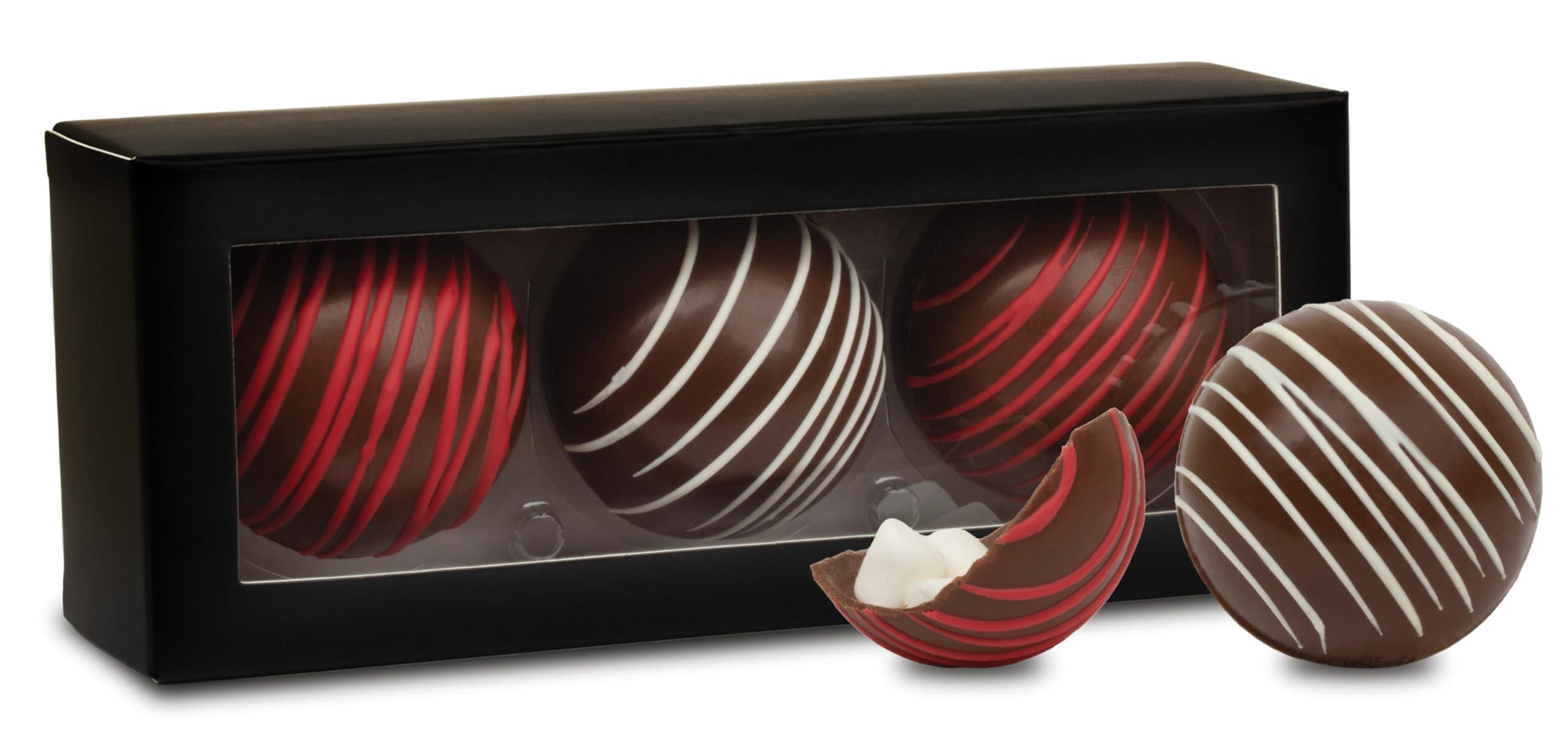 Chocolate Works Hot Chocolate Bombs by Chocolate Works | Premium Hot Cocoa Bombs with Marshmallows | Made with Real Milk Chocolate, Dark Chocolate and White Chocolate | Pack of 3 Cocoa Bombs