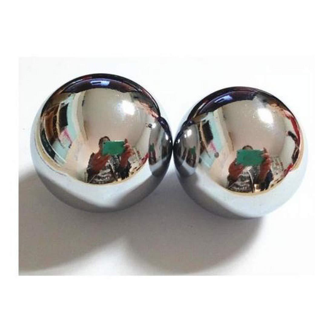 JapanBargain JapanBargain 3297, Chinese Baoding Balls Hand Therapy Exercise Stress Relief Balls, 1-5/8 inch, Chrome Color