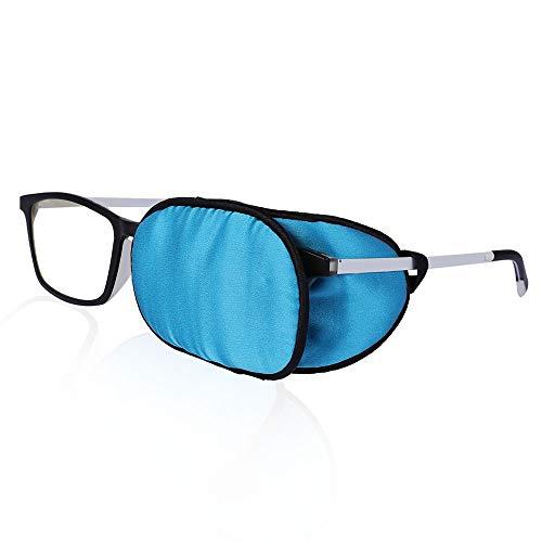 eZAKKA eZAKKA Eye Patches for Adults Kids Eye Patch for Glasses Silk Patch for Lazy Eye Amblyopia Strabismus and After Surgery (Light Blue + Deep Blue)