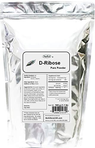 NuSci D-Ribose Pure Powder AJI92 Quality Standard (250 Grams (8.8 oz))