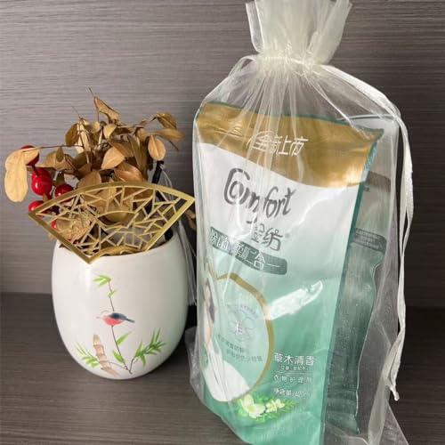 LYSXP LYSXP 30PCS Organza Bags 10x14Inch,Ivory Large Sheer Organza Bags Wedding Favor Bags with Drawstring Party Christmas Candy Bags