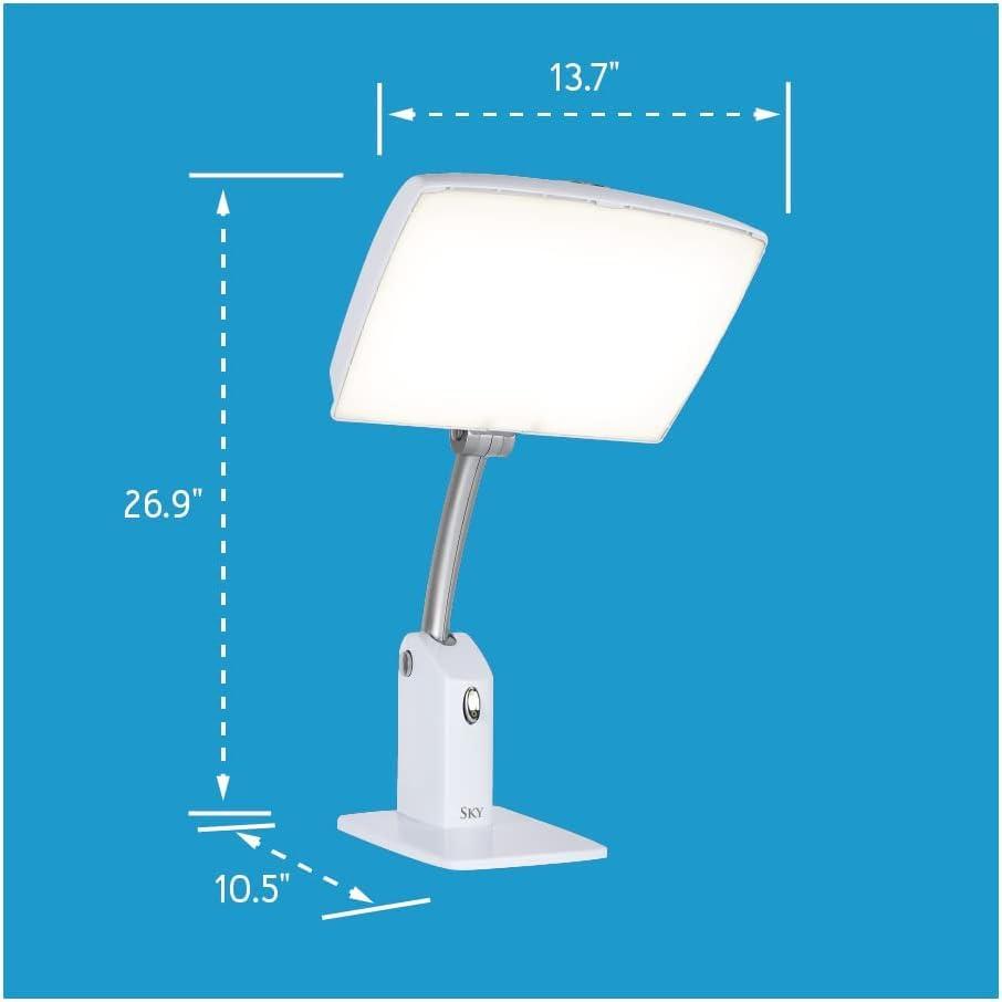 Carex Carex Day-Light Sky Bright Light Therapy Lamp - 10,000 LUX Light Therapy Lamp at 12 Inches, Sunlight Lamp, Daylight Lamp, Therapy Light for Low Energy Levels, White