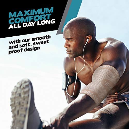 POWERLIX POWERLIX Elbow Orthopedic Brace Compression Support (Pair) - Elbow Sleeve for Extra Comfort, Stable Compression, Injury Prevention, Pain Relief, Breathablility, Moisture-Wicking