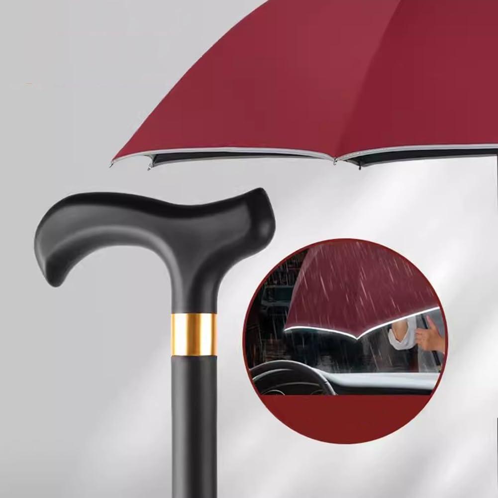 AVIITI AVIITI Outdoors Walking Cane Umbrella, Non Slip City-Safewalking Windproof Stick Umbrella, Tourism Multifunction Crutch Umbrella Men Women,B,83cm/32.6inch