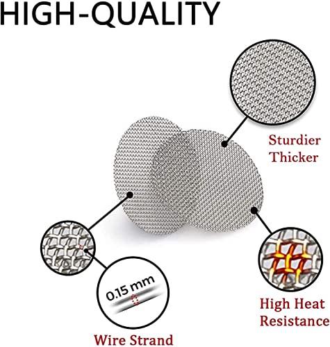 Romeda 200pcs Pipe Screens, 3/4 Inch Pipe Filters, 100pcs Premium Stainless Steel Pipe Screens and 100pcs Brass Filters